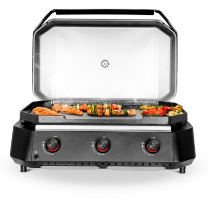 Cozze® G-800 plancha with lid and 3 gas burners, 7.5 kW