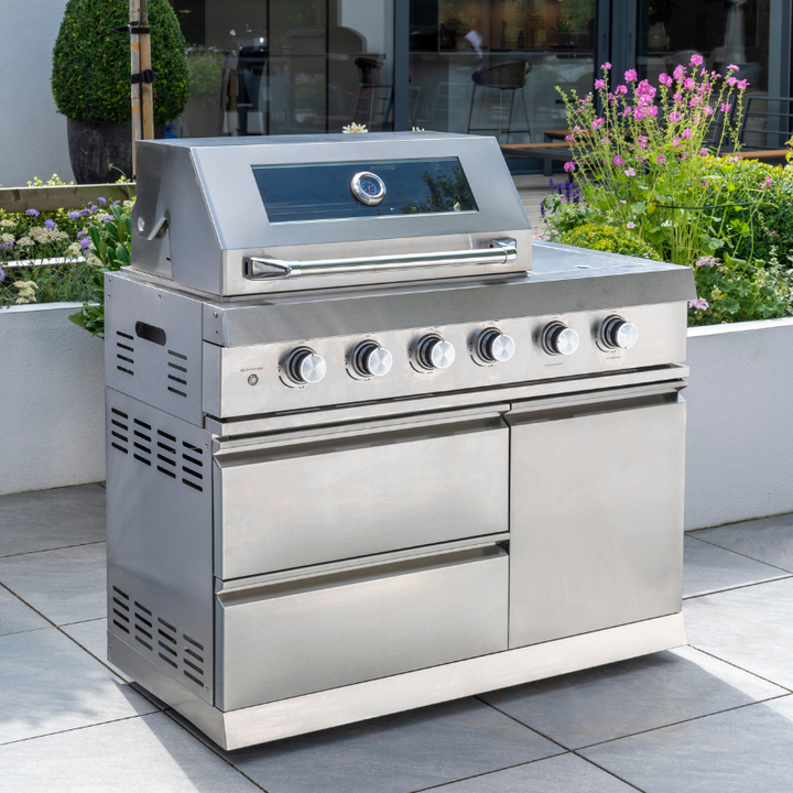 Norfolk Grills Absolute 400 Outdoor Kitchen BBQ 4 Burner with Side Burner