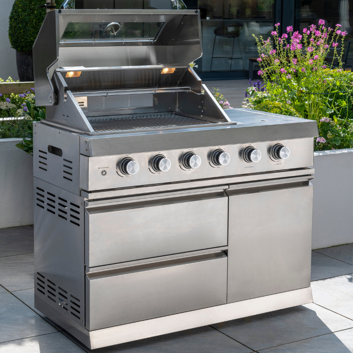 Norfolk Grills Absolute 400 Outdoor Kitchen BBQ 4 Burner with Side Burner