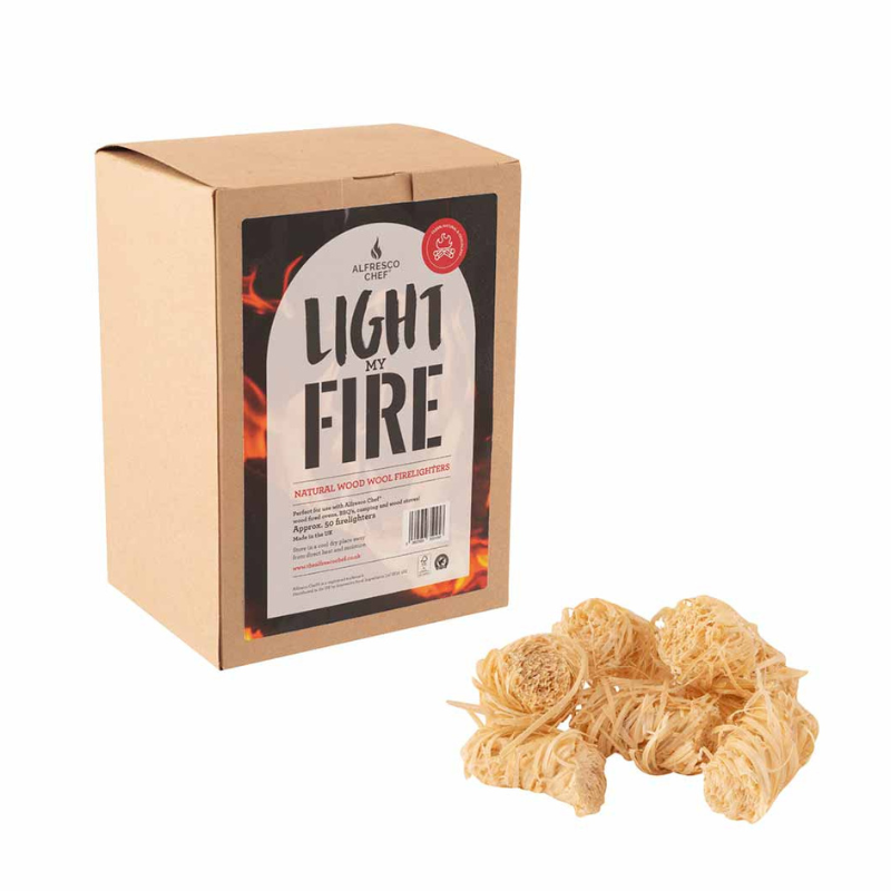 Alfresco Sous Chef Bundle Natural Wood Wool Firelighters