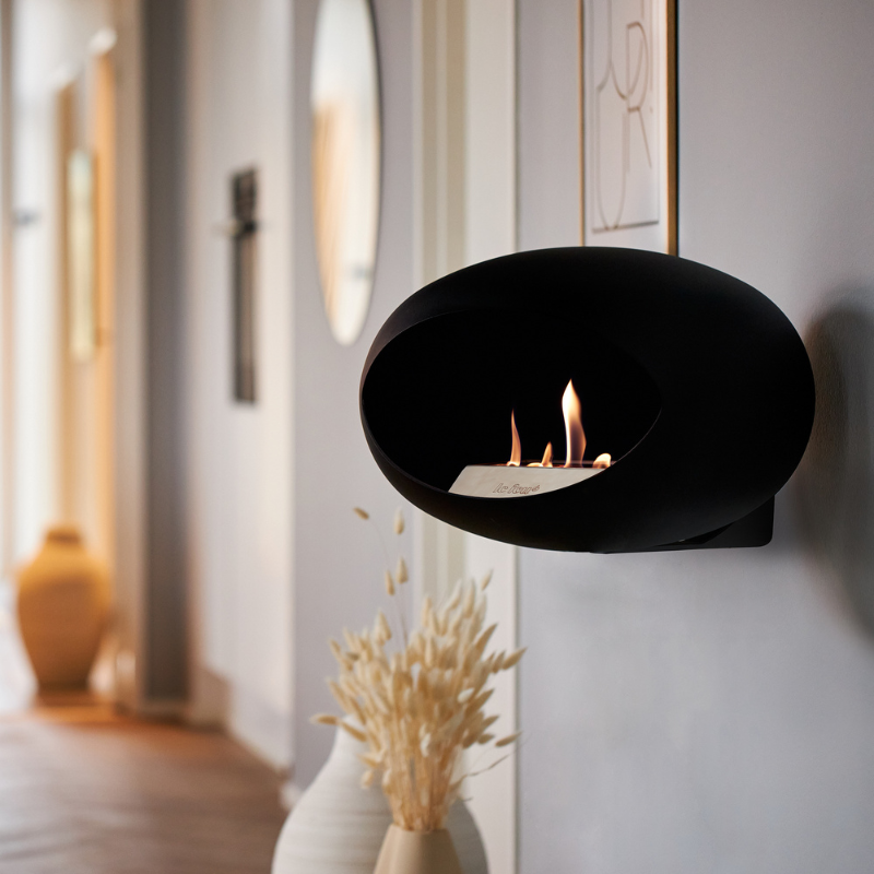 Le Feu Black Wall Mounted Bioethanol Burner