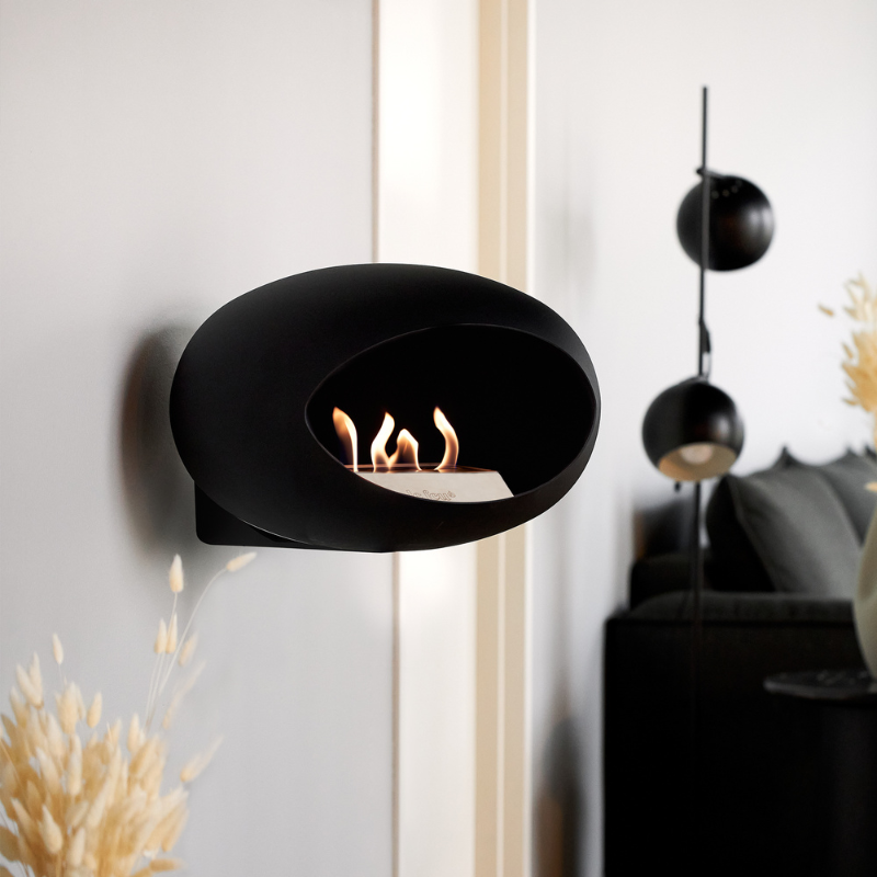 Le Feu Black Wall Mounted Bioethanol Burner