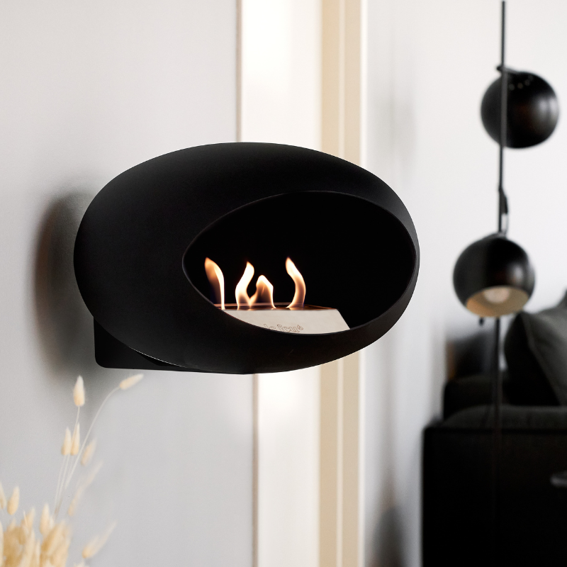 Le Feu Black Wall Mounted Bioethanol Burner