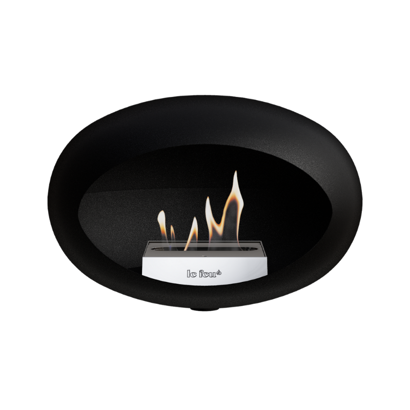 Le Feu Black Wall Mounted Bioethanol Burner