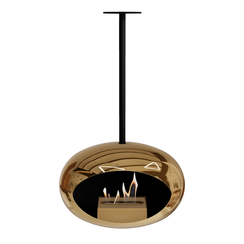 Le Feu Chromed Rose Gold Sky Bioethanol Burner