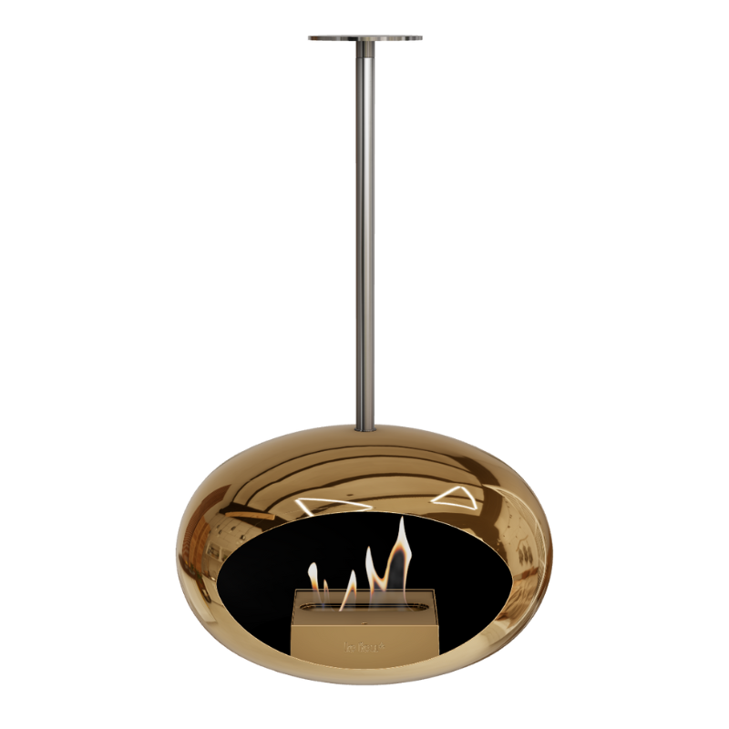 Le Feu Chromed Rose Gold Sky Bioethanol Burner