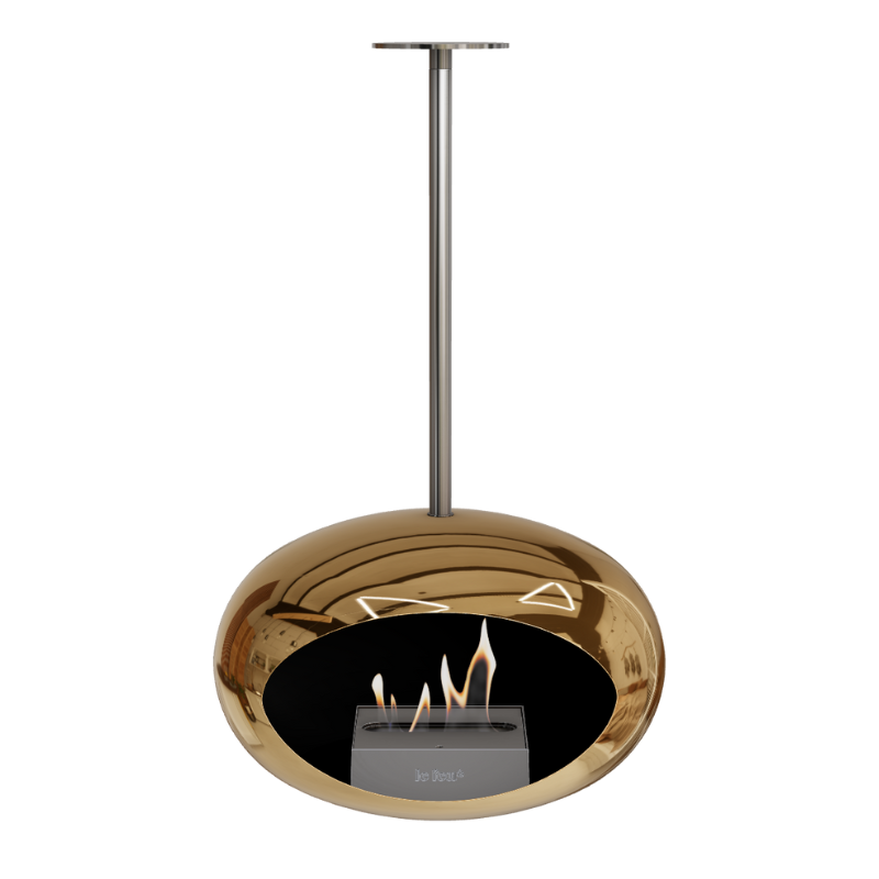 Le Feu Chromed Rose Gold Sky Bioethanol Burner