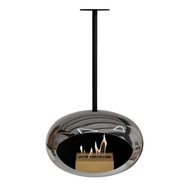 Le Feu Chromed Silver Sky Bioethanol Burner