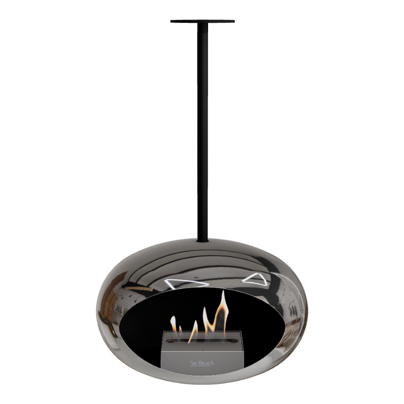Le Feu Chromed Silver Sky Bioethanol Burner Dimensions