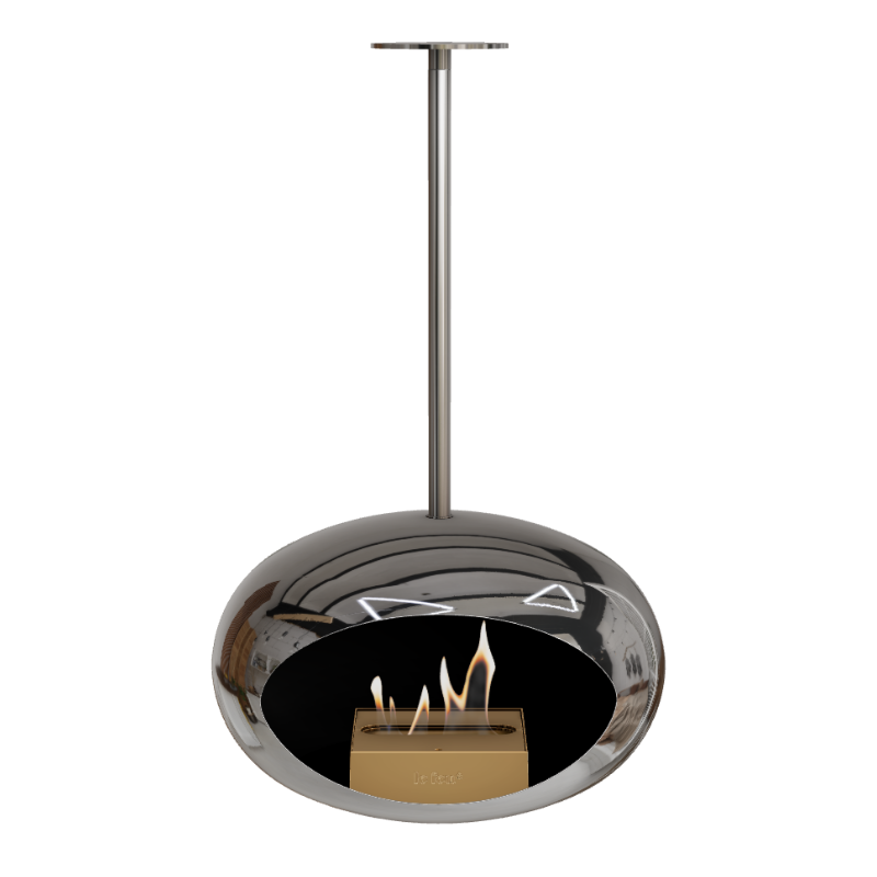 Le Feu Chromed Silver Sky Bioethanol Burner