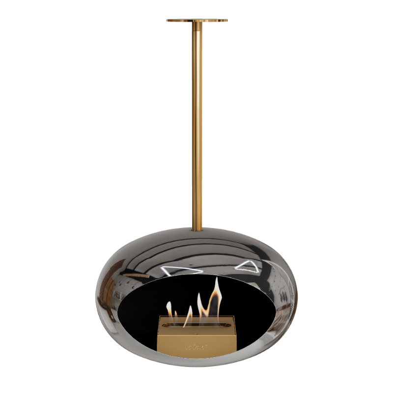Le Feu Chromed Silver Sky Bioethanol Burner