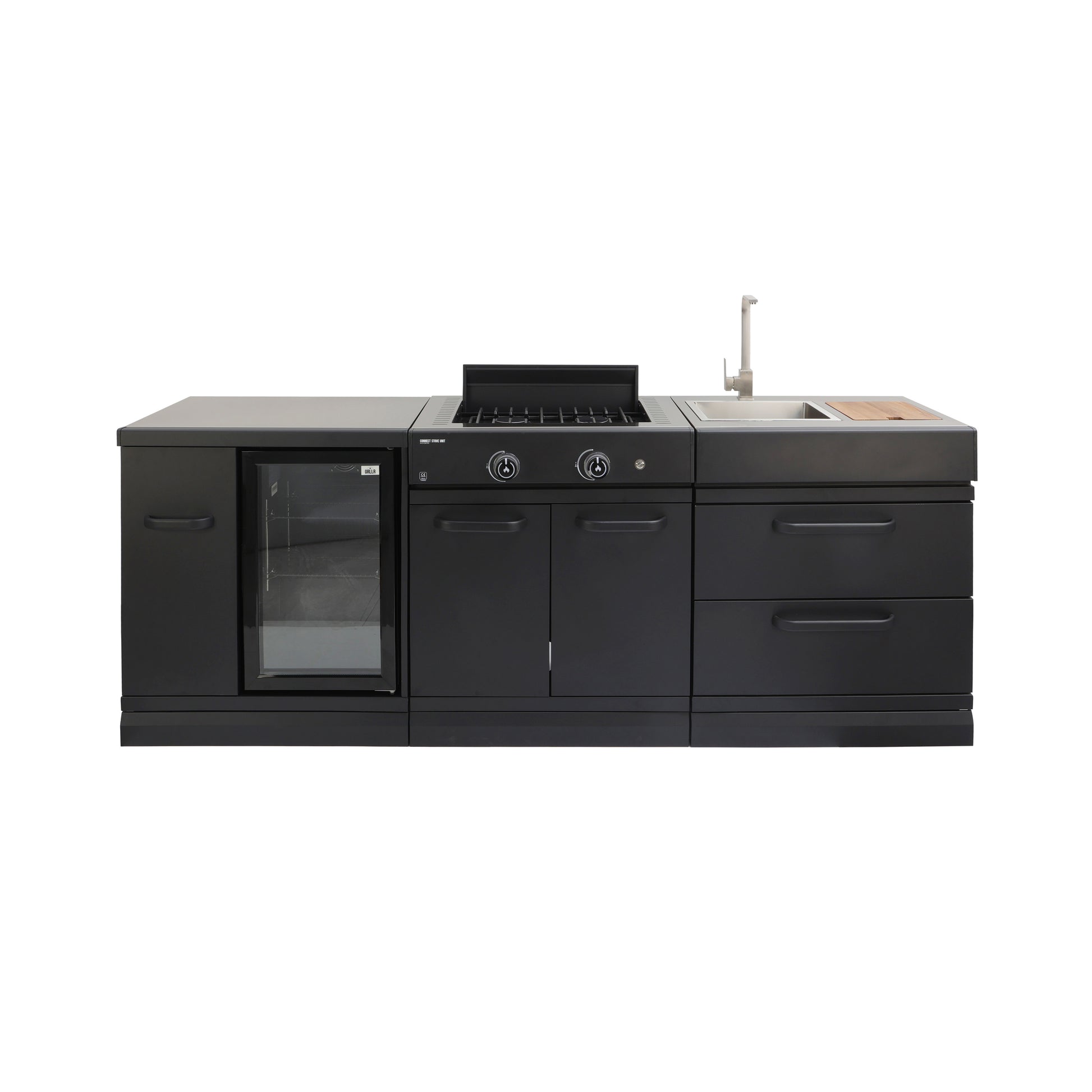 GRLLR Modular Outdoor Kitchen - Stove Unit, Sink Unit and Fridge Unit