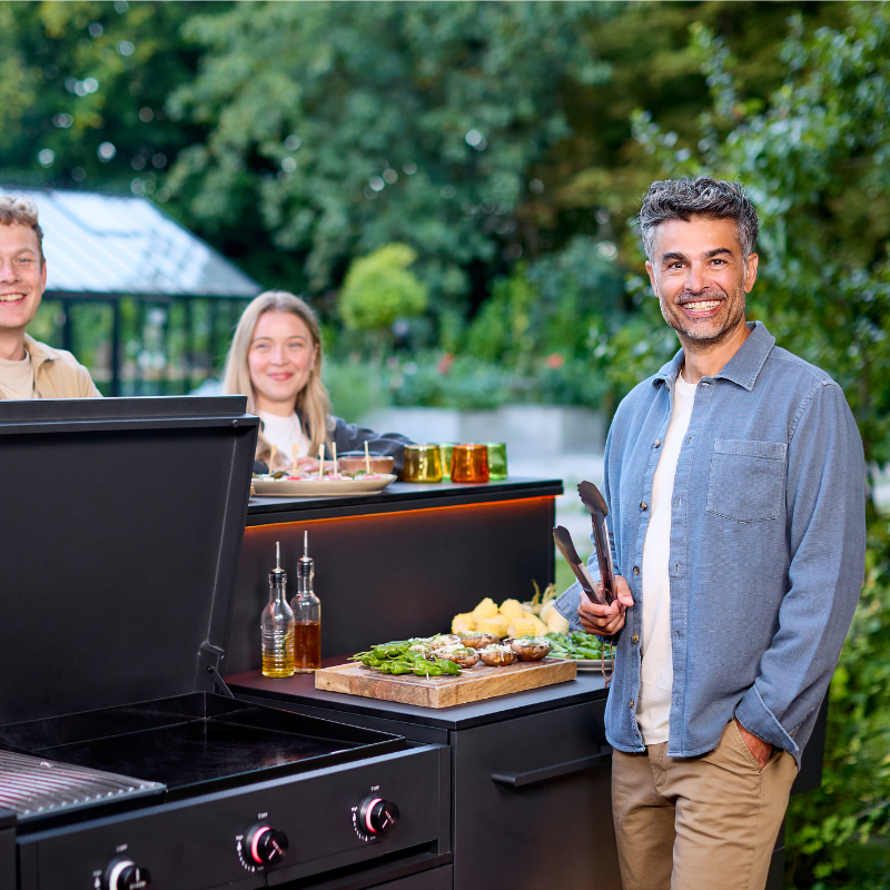 Cozze Elements Outdoor Kitchen 110 Doors Module with Worktop
