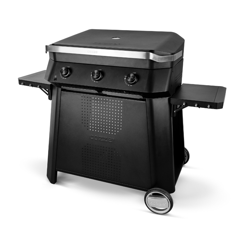 Cozze 3 Burner Plancha 800 Gas BBQ and Cart