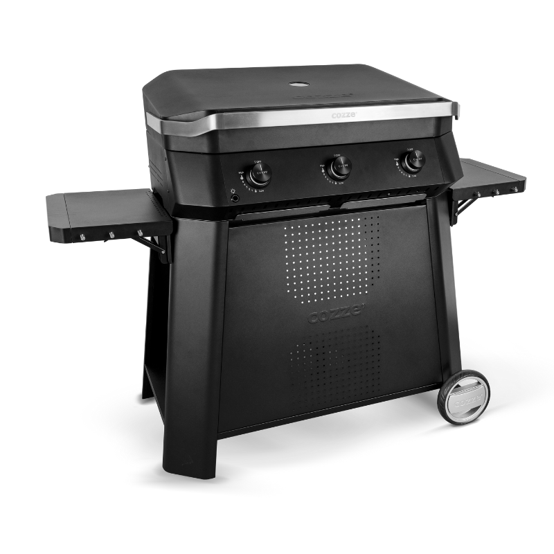 Cozze 3 Burner Plancha 800 Gas BBQ and Cart