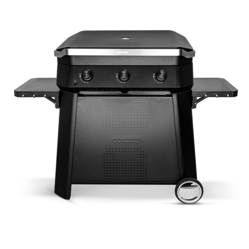 Cozze 3 Burner Plancha 800 Gas BBQ and Cart
