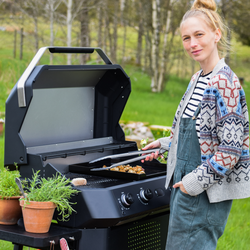 Cozze G800 COMB0 3 Gas Burner Plancha BBQ & Grill