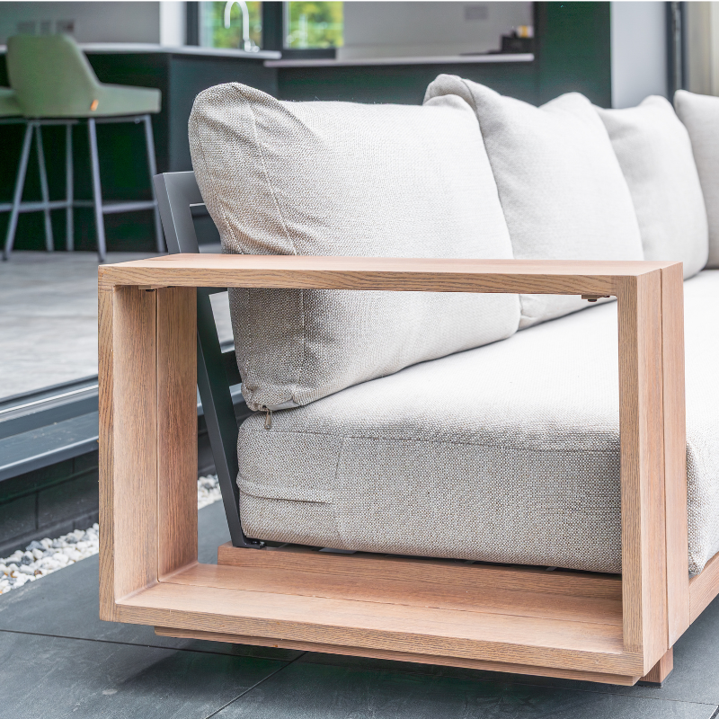 Darlington Woodlook Aluminium Corner Set with Coffee Table