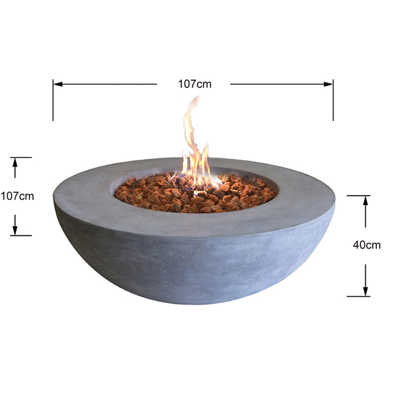 Elementi Lunar Bowl Fire Pit (Model OFG101LG)
