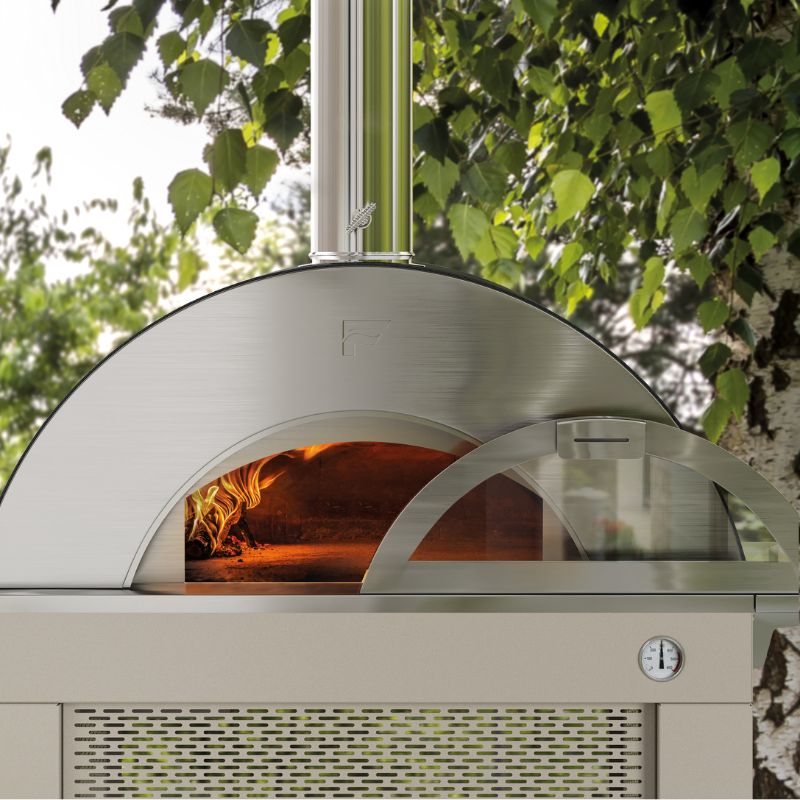 Fontana Forni Bellagio Wood Pizza Oven Including Trolley