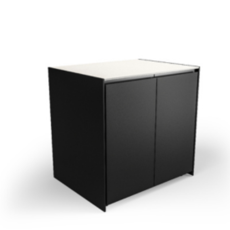 Fontana Forni Ignes Outdoor Modular Kitchen - 4 Burner Gas BBQ, Fridge, 24 Inch Kamado & Double Door Mid Storage