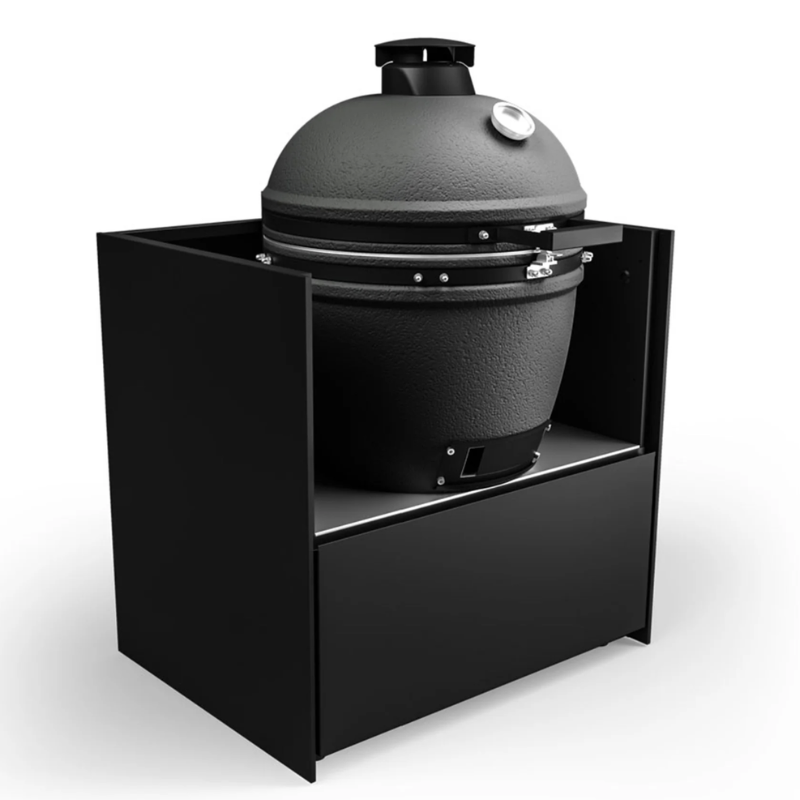 Fontana Forni Ignes Outdoor Modular Kitchen - 4 Burner Gas BBQ, Fridge, 24 Inch Smart Kamado & Double Drawer Mid Storage