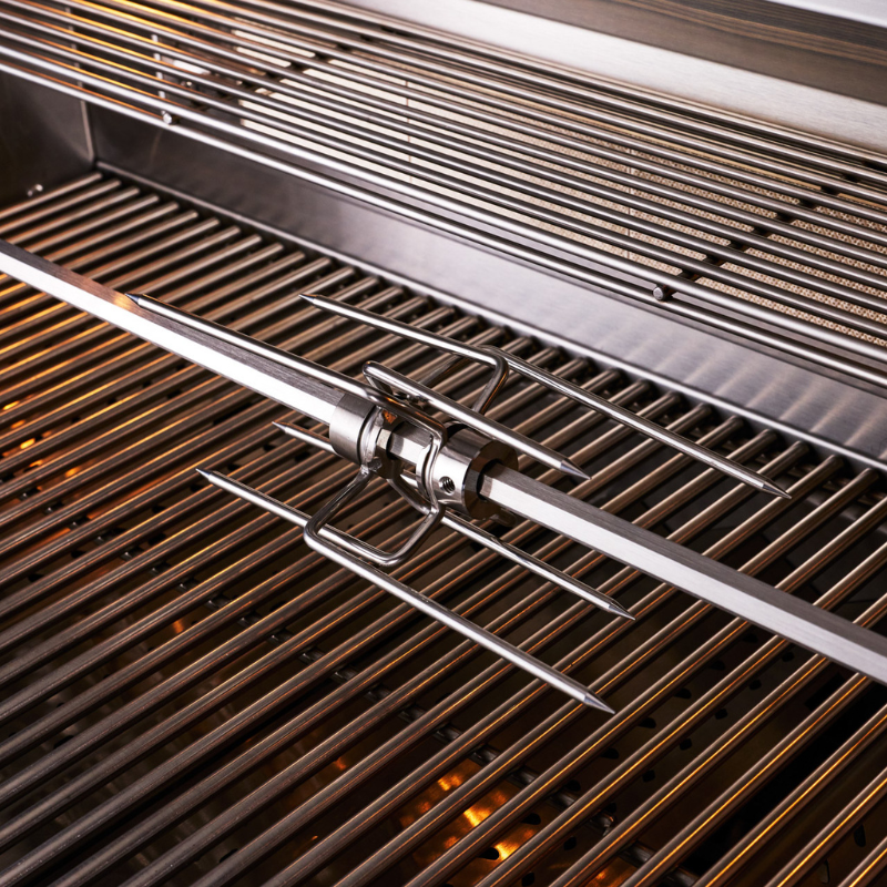 Fontana Forni Ignes Outdoor Modular Kitchen - 4 Burner Gas BBQ, Fridge, 24 Inch Kamado & Double Drawer Mid Storage