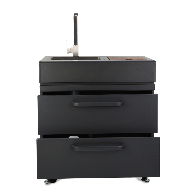 GRLLR Outdoor Kitchen, G4S 4 Burner BBQ Unit, Sink Unit and Fridge Unit