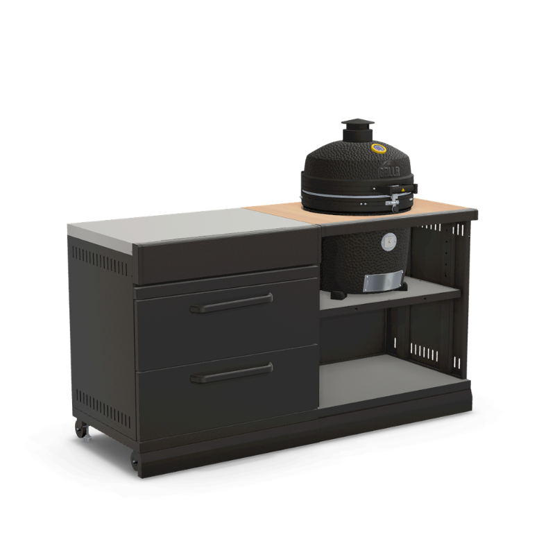 Kamado 18 Inch Build In with Storage Unit