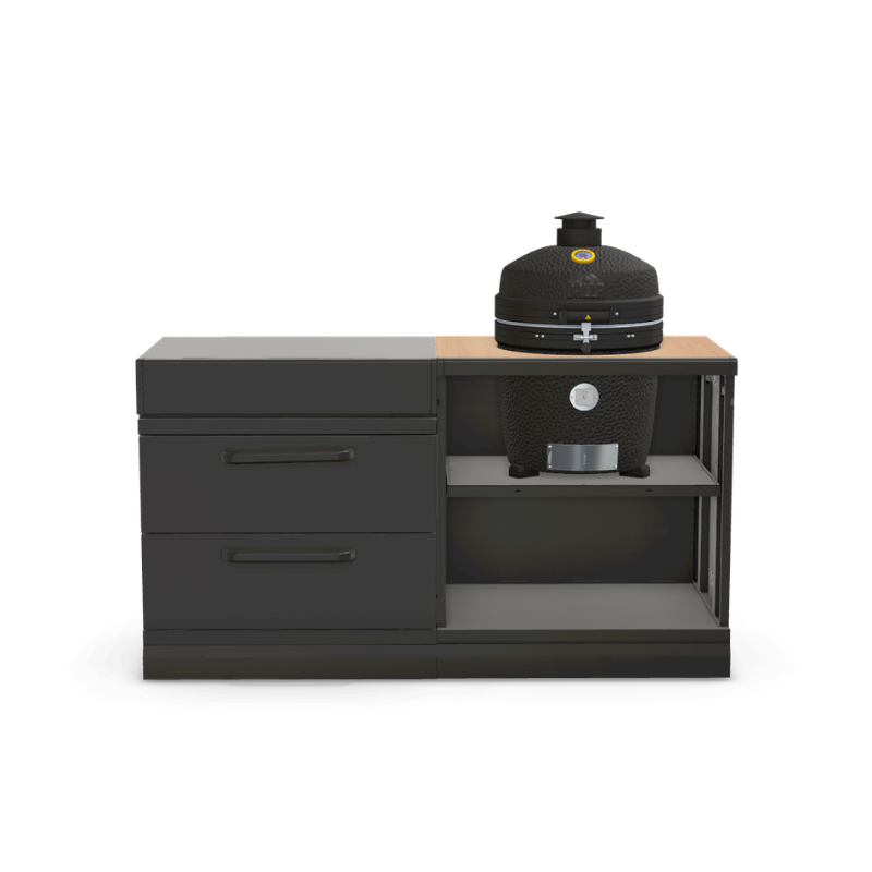 Kamado 18 Inch Build In with Storage Unit