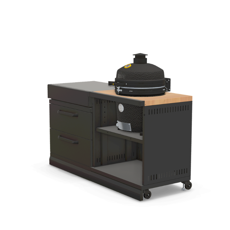 Kamado 18 Inch Build In with Storage Unit