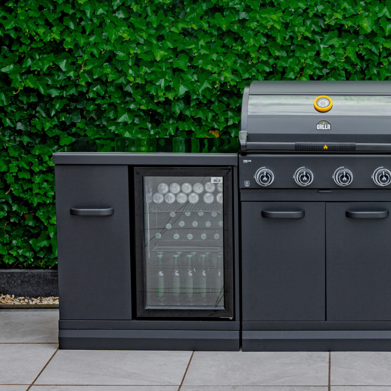 GRLLR Outdoor Kitchen, G4S 4 Burner BBQ Unit, Sink Unit and Fridge Unit