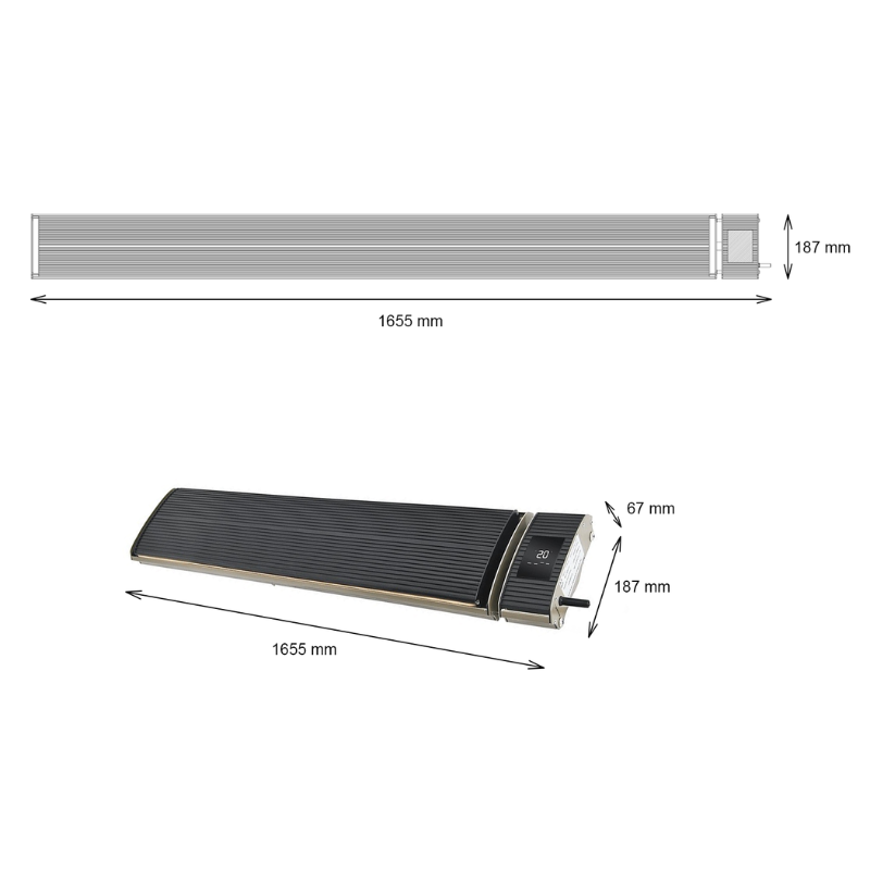 Heation Outdoor Patio Heater - Heat Bar Pro
