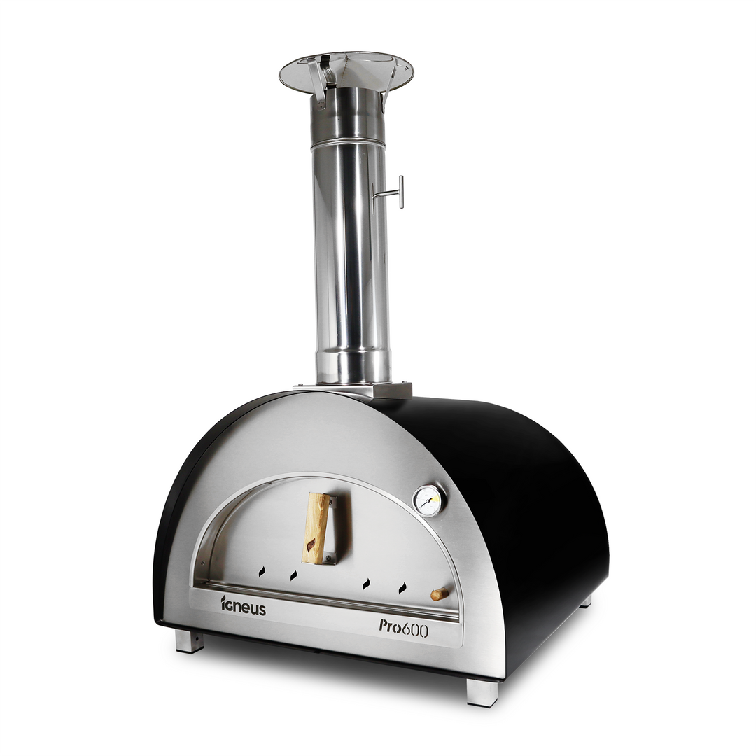 Igneus Pro 600 Pizza Oven Wood Fired Commercial Matt Black