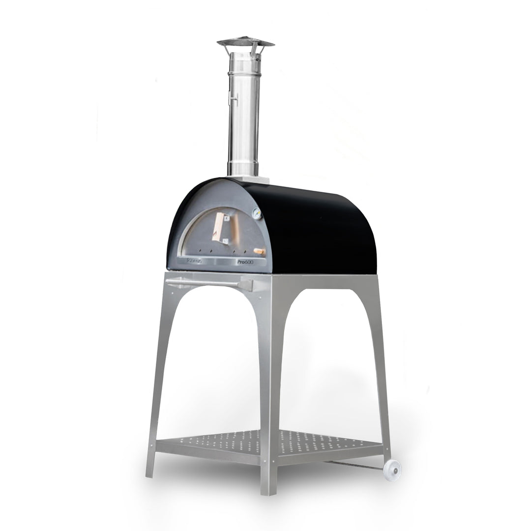 Igneus Pro 600 Pizza Oven Wood Fired Commercial Matt Black with Stand