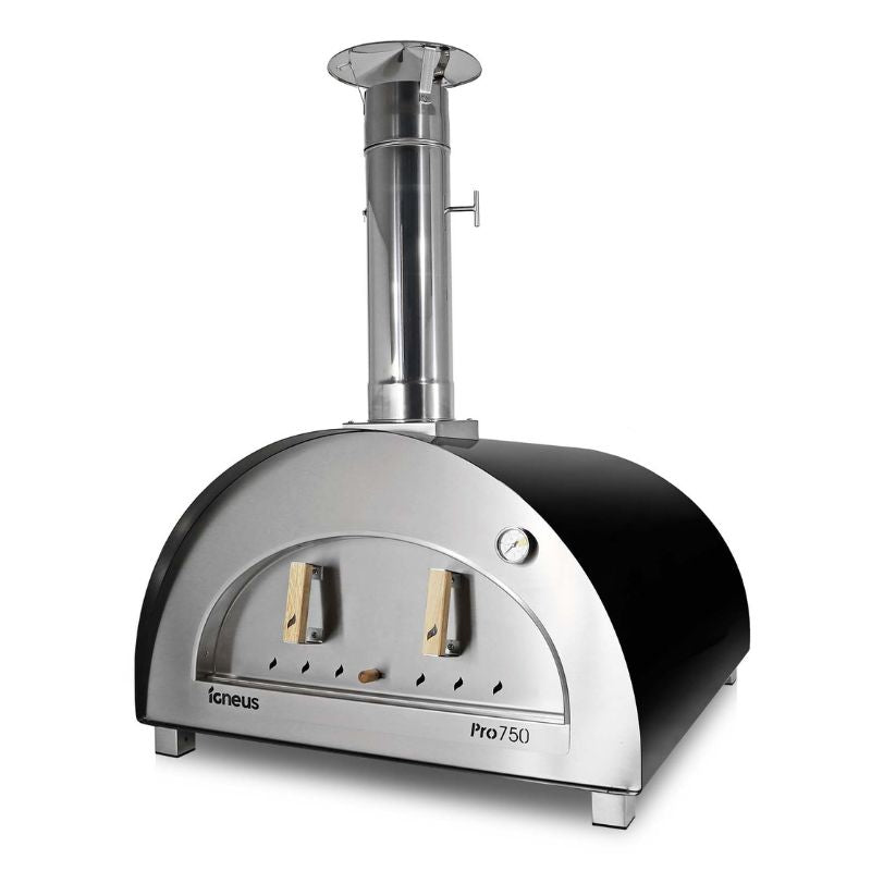 Igneus Pro 750 Pizza Oven Wood Fired Commercial Matt Black