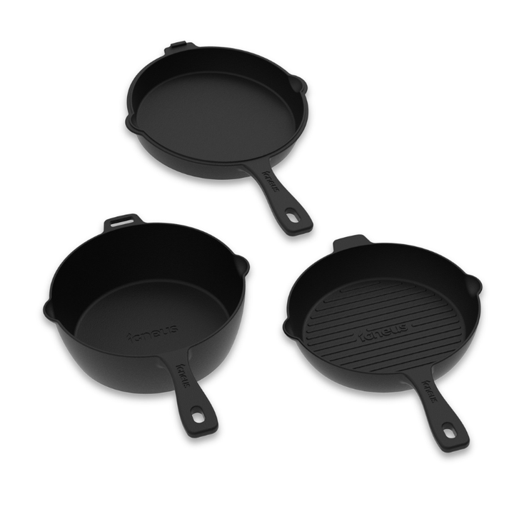 Igneus 3 Part Cast Iron Pan Set Ember & Stonehouse