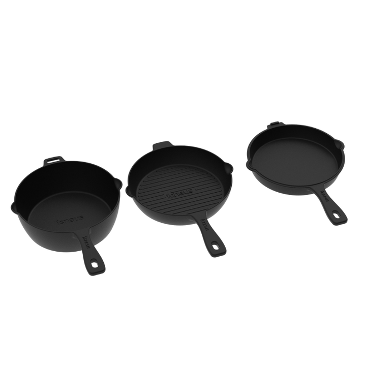 Igneus 3 Part Cast Iron Pan Set Ember & Stonehouse