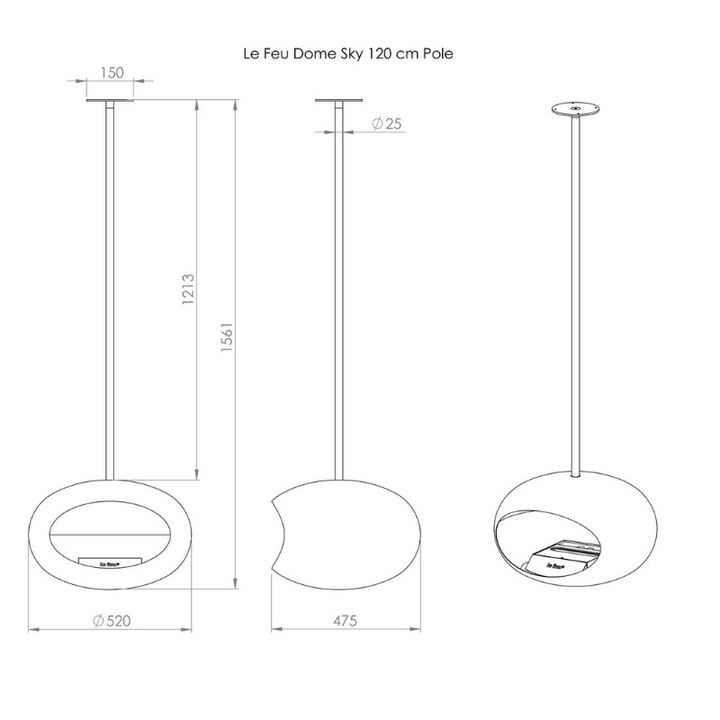 Le Feu Black Sky Bioethanol Burner