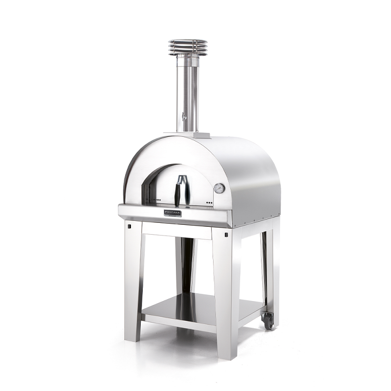 Fontana Margherita Rosso Wood Pizza Oven Including Trolley_oven for pizza