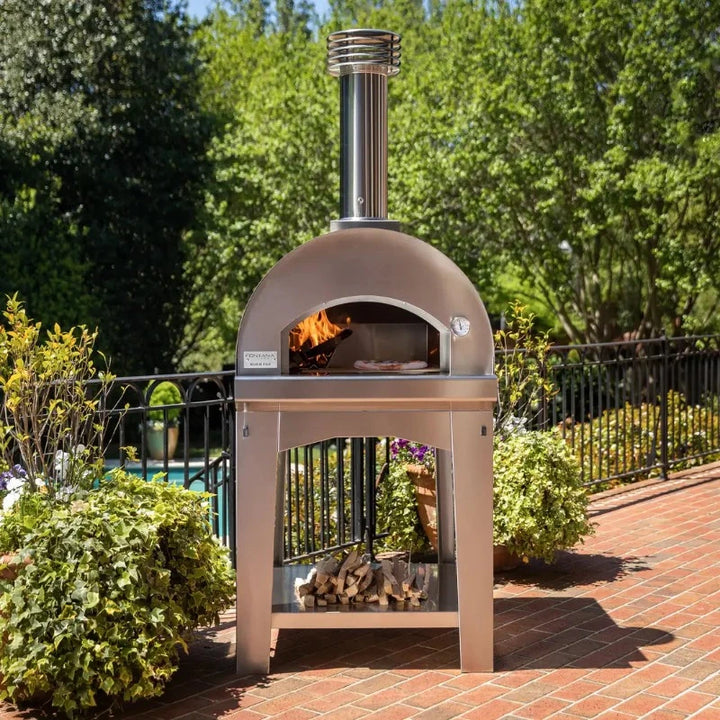 Fontana Margherita Wood Pizza Oven Including Trolley_oven for pizza