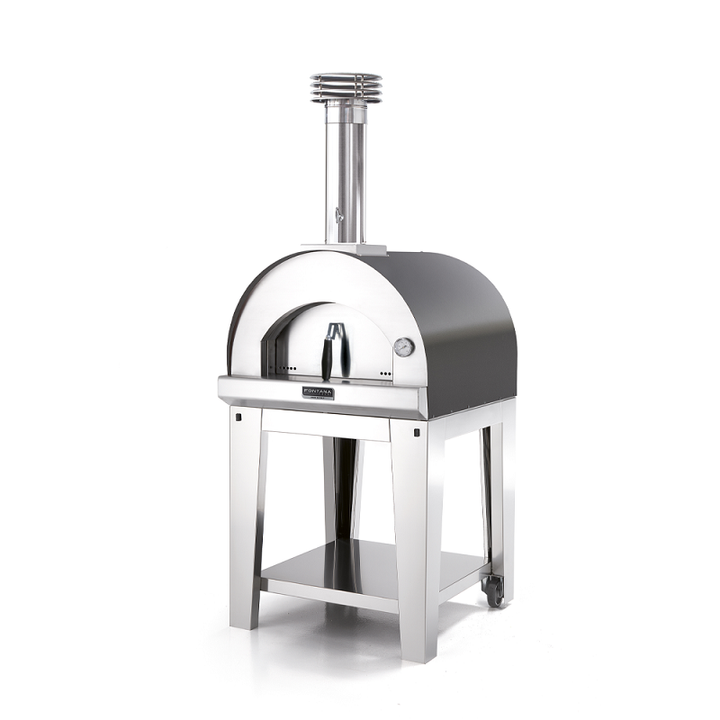 Fontana Margherita Anthracite Wood Pizza Oven Including Trolley_oven for pizza