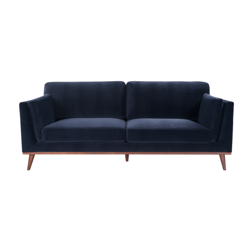 Mickey 3 Seater Sofa Midnight Blue Velvet