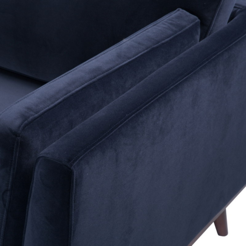 Mickey 3 Seater Sofa Midnight Blue Velvet