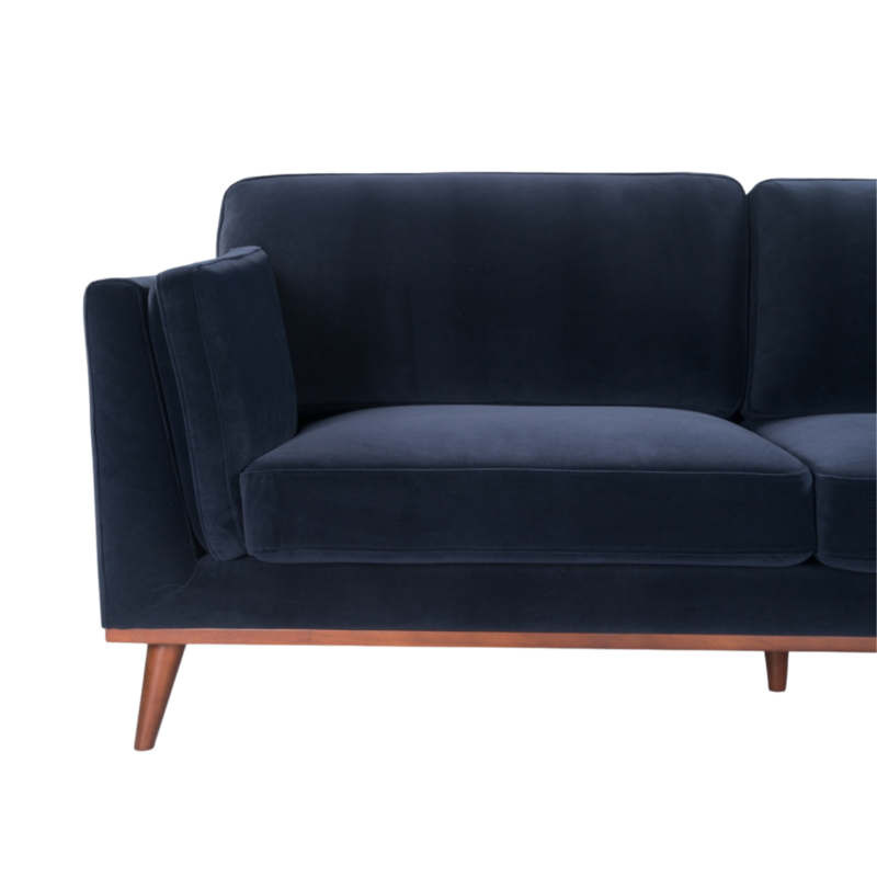 Mickey 3 Seater Sofa Midnight Blue Velvet