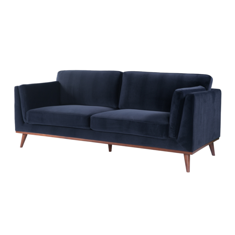 Mickey 3 Seater Sofa Midnight Blue Velvet