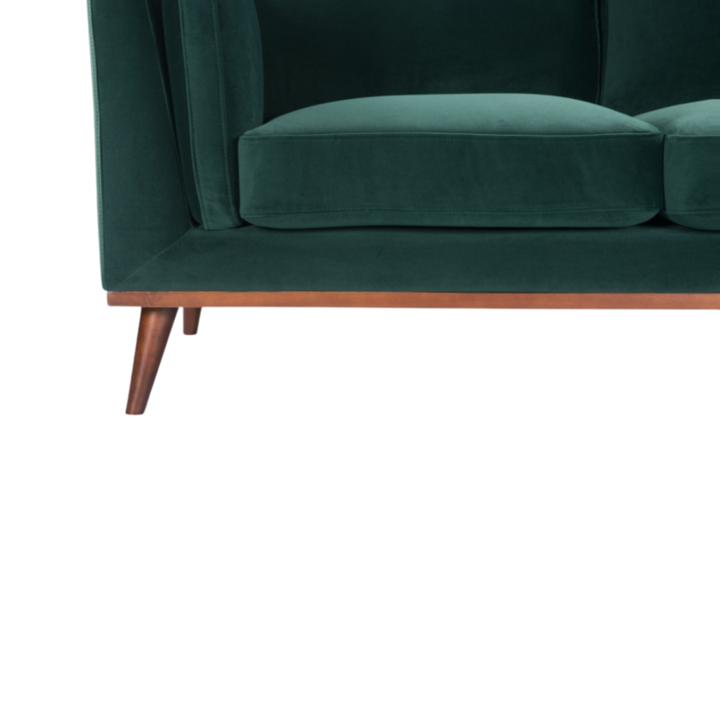 Mickey 2 Seater Sofa Emerald Green Velvet