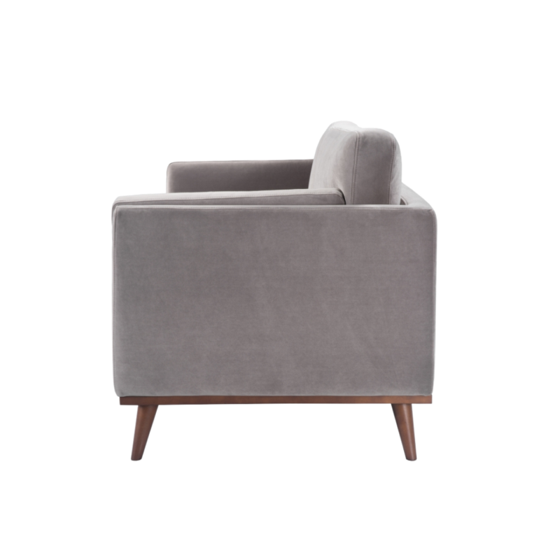 Mickey 2 Seater Sofa Stone Grey Velvet