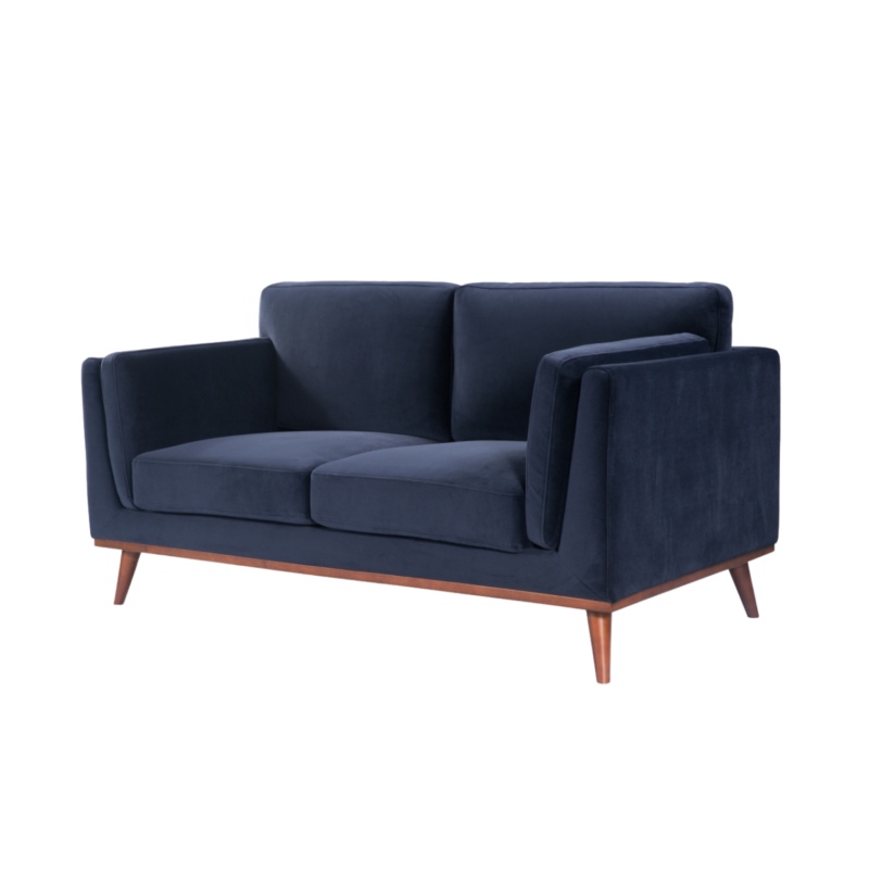 Mickey 2 Seater Sofa Midnight Blue Velvet