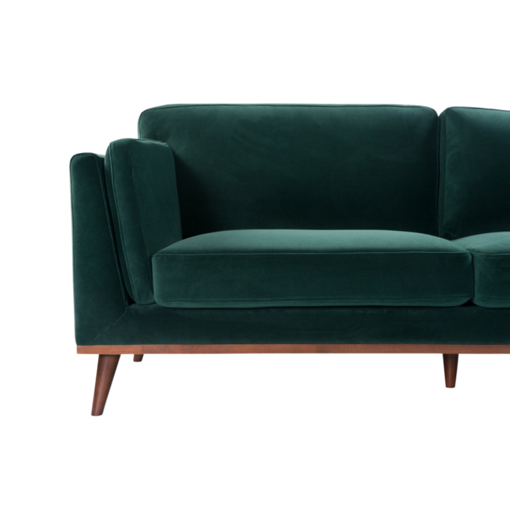 Mickey 3 Seater Sofa Emerald Green Velvet